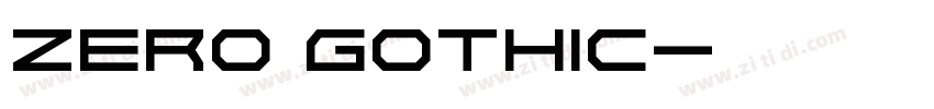 zero gothic字体转换